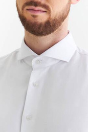 Biała koszula męska z oxfordu, slim