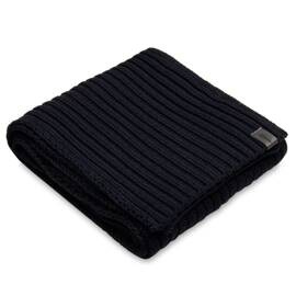 Granatowy szalik z wełny merino