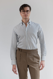 Koszula w niebieskie szerokie paski Button Down