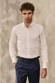 Biała koszula button down 100% bawełna