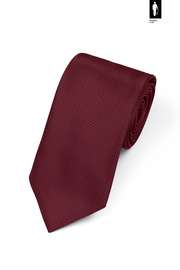 Ciemnoczerwony krawat męski z jedwabiu 100% – klasyczny, włoski, 8 cm