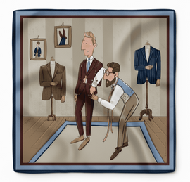 Poszetka jedwabna „Krawiec” – kolekcja Ginące Zawody