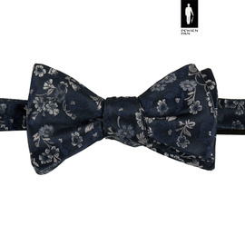 Granatowo-srebrna mucha wiązana