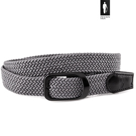 Pleciony pasek męski elastyczny – szary