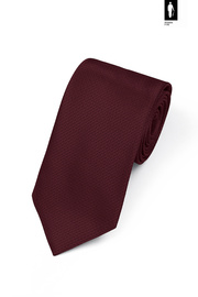 Bordowy krawat męski z jedwabiu 100% – elegancki, włoski, 8 cm