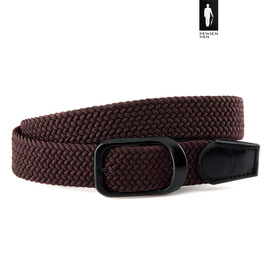 Pleciony pasek męski elastyczny – brązowy