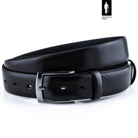 Pasek męski skórzany 3,5 cm kolor czarny