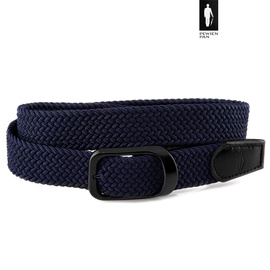 Pleciony pasek męski elastyczny – granatowy